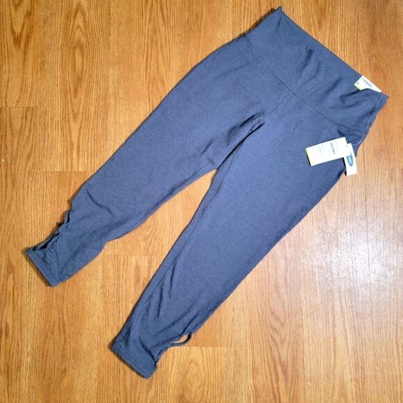 Old Navy Active 7/8 Ankle Leggings Compression Pants Tights Gray Women's Size L - Picture 1 of 8